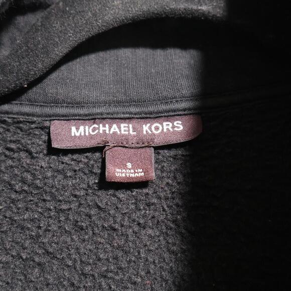 Michael Kors Black Full Zip Sweatshirt Jacket Mens Small NICE Casual Y2K Sweater - Picture 2 of 7